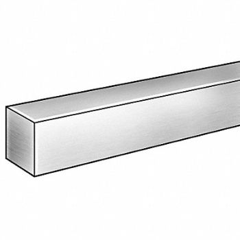 GRAINGER APPROVED Square Bar Stock Aluminum 5/8 in Over. W, 6ALL8