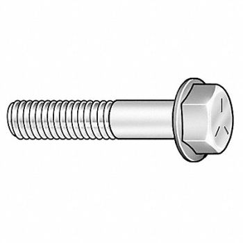 GRAINGER APPROVED Flange Bolts Fastener L 2 in PK10, 2FE39