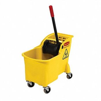 RUBBERMAID COMMERCIAL PRODUCTS Mop Bucket and Wringer Yellow 7 3/4 gal, 2FTP8