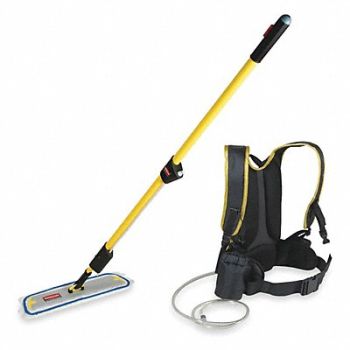 RUBBERMAID COMMERCIAL PRODUCTS Backpack Mop Kit 18 in W Yellow, 2FTT1