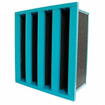 AIR HANDLER Odor Removal V-Bank Air Filter 12x24x12, 2GGY7