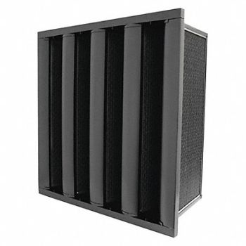 AIR HANDLER Odor Removal V-Bank Air Filter 24x24x12, 2GGV7