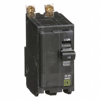 SQUARE D Circuit Breaker 15A Bolt On 120/240V 2P, 2GLF3