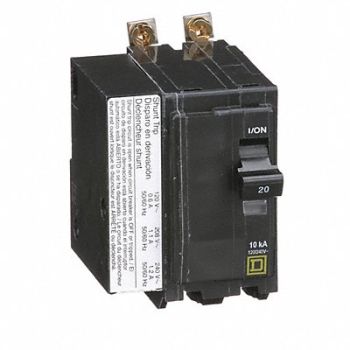 SQUARE D Circuit Breaker 20A Bolt On 120/240V 2P, 2GLF9