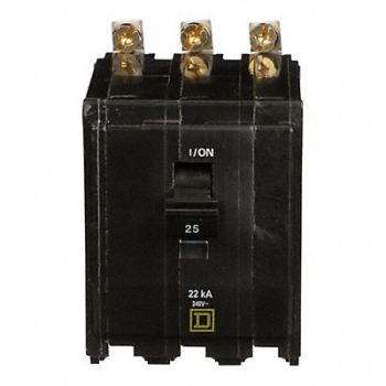 SQUARE D Circuit Breaker 25A Bolt On 120/240V 3P, 2GLL3