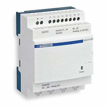 SCHNEIDER ELECTRIC Logic Relay 24VDC Without Display, 2GNK4