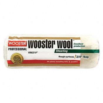 WOOSTER Paint Roller Cover 9 In Nap 3/4 In, 2GTT2