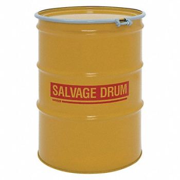 GRAINGER APPROVED Salvage Drum Yellow 18ga 1.2mm, 2GTY4