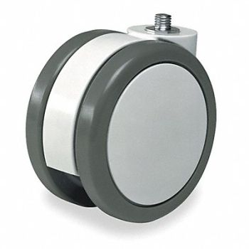 GRAINGER APPROVED Twin-Wheel Threaded Stem Caster 5, 2GU78