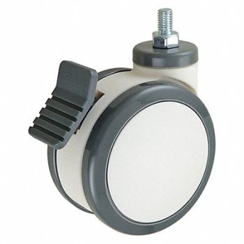 GRAINGER APPROVED Twin-Wheel Threaded Stem Caster 4, 2GU77
