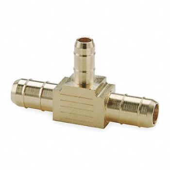 PARKER Union Tee 0.375 x 0.25 In Barbed Brass, 2GUG4