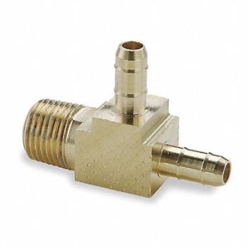 PARKER Male Run Tee 0.250 In Tube Size Brass, 2GUK5