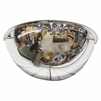 GRAINGER APPROVED Half Dome Mirror 26In. Scratch Res Acryl, 2GVU6