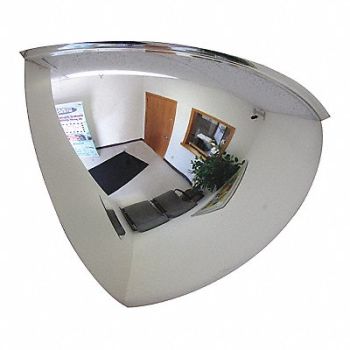 GRAINGER APPROVED Qtr Dome Mirror 26In. Scratch Res Acryl, 2GVX1