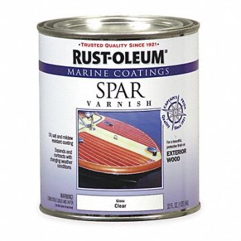 RUST-OLEUM Spar Varnish 1 qt Clear Polyurethane, 2GXD9