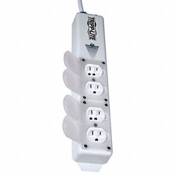 TRIPP LITE Outlet Strip 4 Outlet 15A 13-3/4 L Wht, 2GZR4