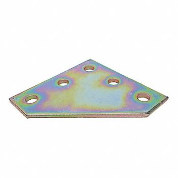 GRAINGER APPROVED Corner Plates Steel, 2HAJ5