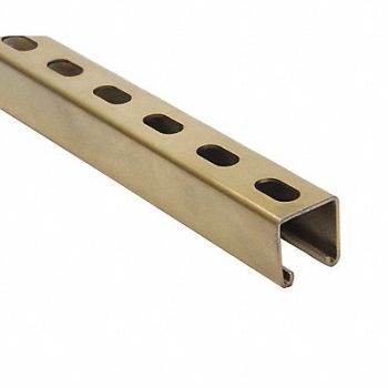 GRAINGER APPROVED Strut Channel Steel Overall L 10ft, 2HAL8