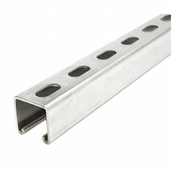 GRAINGER APPROVED Strut Channel SS Overall L 10ft, 2HAL9