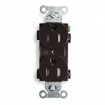 HUBBELL Receptacle Duplex 15A 5-15R 125V Brown, 2HDZ1