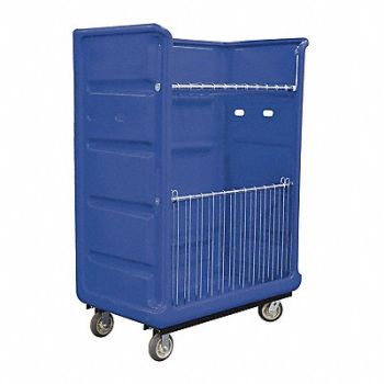 ROYAL BASKET TRUCKS Turnabout 48 cu ft Blue Wire Shelves, 2HEG4