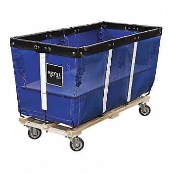 ROYAL BASKET TRUCKS Flatwork Ironer Truck 50 Blue Vinyl, 2HEG5