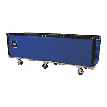 ROYAL BASKET TRUCKS Open End Flatwork Truck 85 blue vinyl, 2HEG9