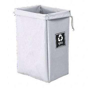 ROYAL BASKET TRUCKS Enviro Hamper Bag 30 gal white vinyl, 2HEH9