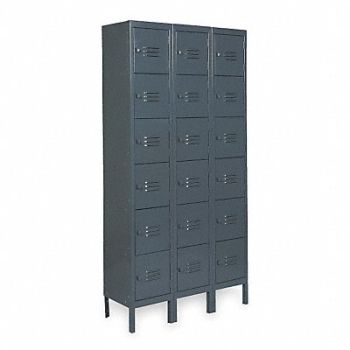 GRAINGER APPROVED Bx Lckr 6x3Lckr Gray 78 x36 x18 UnAssm, 2HFK7