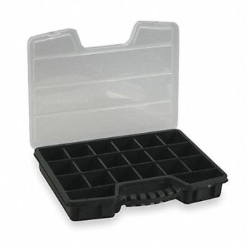 WESTWARD Adjustable Compartment Box Blk 2 7/16 in, 2HFR7