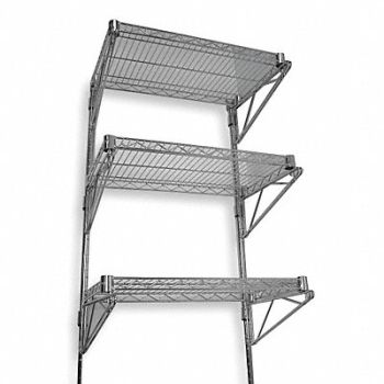 GRAINGER APPROVED Wire Wall Shelf 54x18x60in ShlfCap 250lb, 2HGF5
