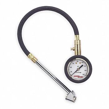 WESTWARD Dual Foot Tire Press Gauge 0 to 160 psi, 2HKX2