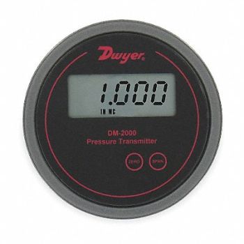 DWYER Diff Transmittr Digital -0.5 to 0.5 inwc, 2HLZ9