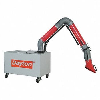 DAYTON Industrial Air Cleaner 8 ft Arm L, 2HNT3