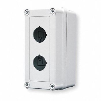 HOFFMAN Pushbutton Enclosure 30mm 2 Hole Plastic, 2HRV7