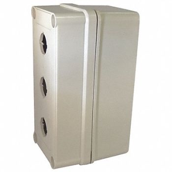 HOFFMAN Pushbutton Enclosure 22mm 6.38 in H, 2HRW3