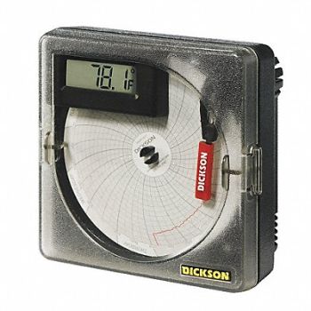 DICKSON Recorder Temp 4 In -22 to 122 F Display, 2HZD3