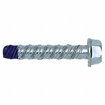 GRAINGER APPROVED Concrete Bolts Silver 2-1/2 In L PK4, 8GFK1