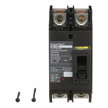 SQUARE D Circuit Breaker 100A 2P 240VAC QD, 2JWU7