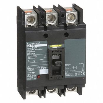 SQUARE D Circuit Breaker 125A 3P 240VAC QD, 2JXF6
