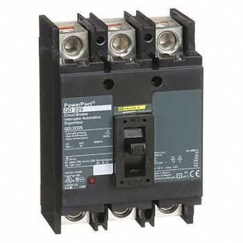 SQUARE D Circuit Breaker 225A 3P 240VAC QD, 2JXH6