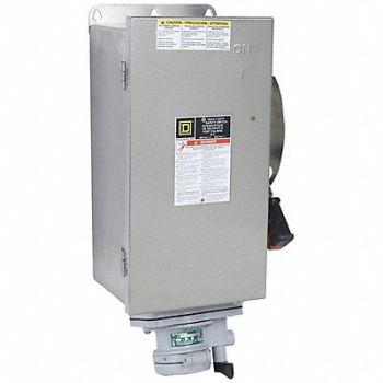 SQUARE D Safety Switch 600VAC 3PST 60 Amps AC, 2JYU1