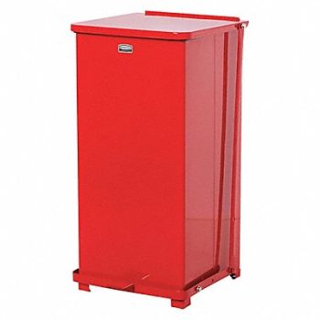 RUBBERMAID COMMERCIAL PRODUCTS STEP CAN DEFENDERS SQ 49L/13G RED, 2KDV2