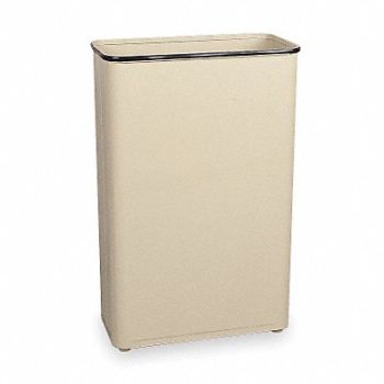 RUBBERMAID COMMERCIAL PRODUCTS Trash Can Rectangular 24 gal Almond, 2KDZ2