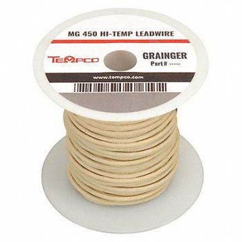 TEMPCO High Temp Lead Wire 10AWG 250ft Natural, 3GRK6