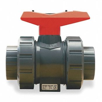 GF PIPING SYSTEMS PVC Ball Valve Union Socket/FNPT 1/2 in, 1CMC3