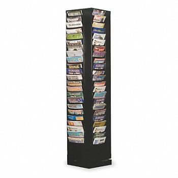 DURHAM MFG Magazine Display 92 Compartments Black, 2KEG2