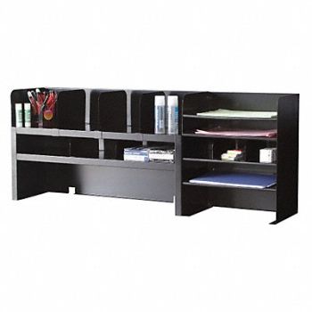 GRAINGER APPROVED Desktop Organizer 13 Compartment Blk, 2KEJ8