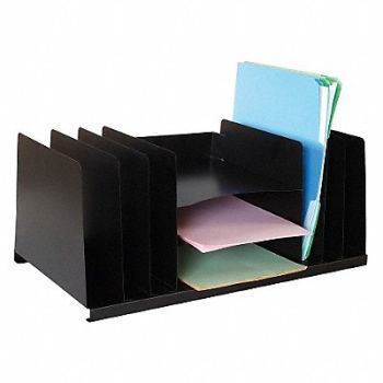 GRAINGER APPROVED File Holder Black 9 Compartments, 2KEK9