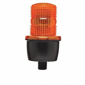 FEDERAL SIGNAL Low Profile Warning Light LED Amber 24V, 2KFC9